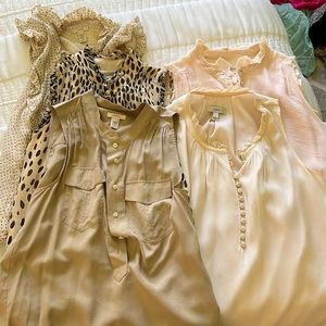Lot of J Crew camis/blouses; sizes 4 and